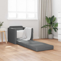 Sofa Bed 60cm Ciemnoszary tkanina