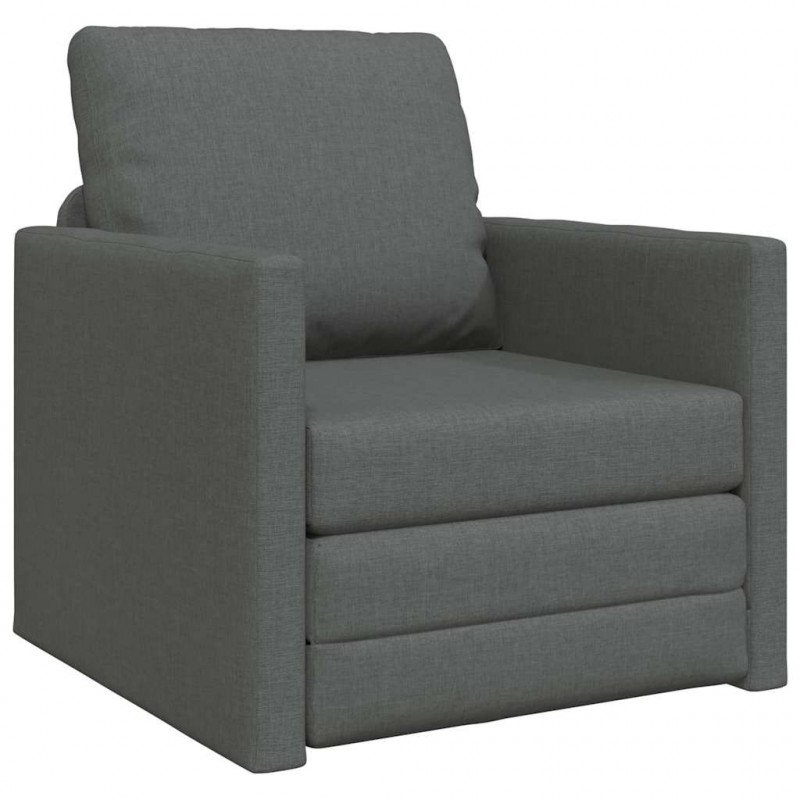 Sofa Bed 60cm Ciemnoszary tkanina