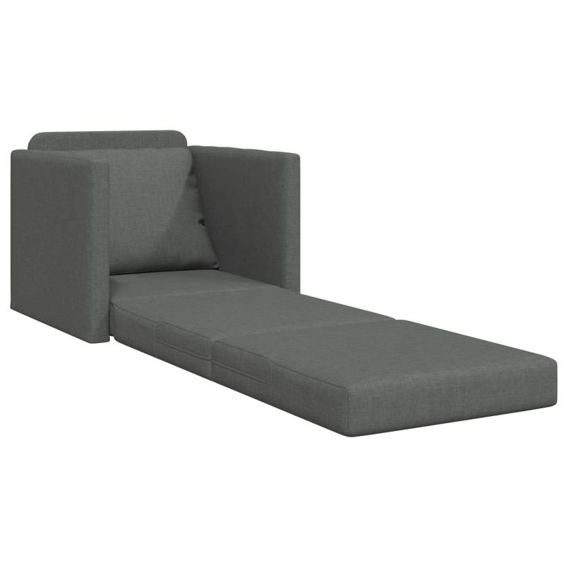 Sofa Bed 60cm Ciemnoszary tkanina