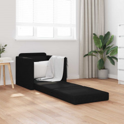 Sofa Bed 60cm Czarny tkanina