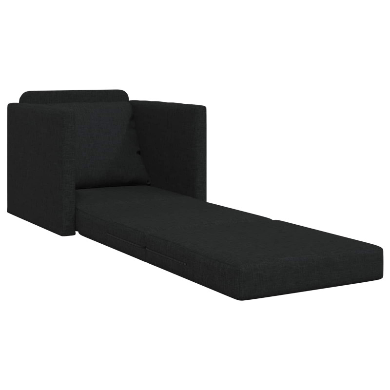 Sofa Bed 60cm Czarny tkanina