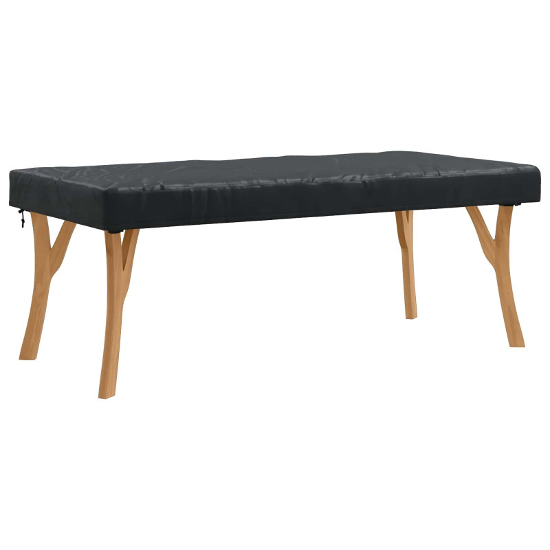 Pokrowiec na Stół Gładki Czarny 182 x 92 x 15 cm tkanina
