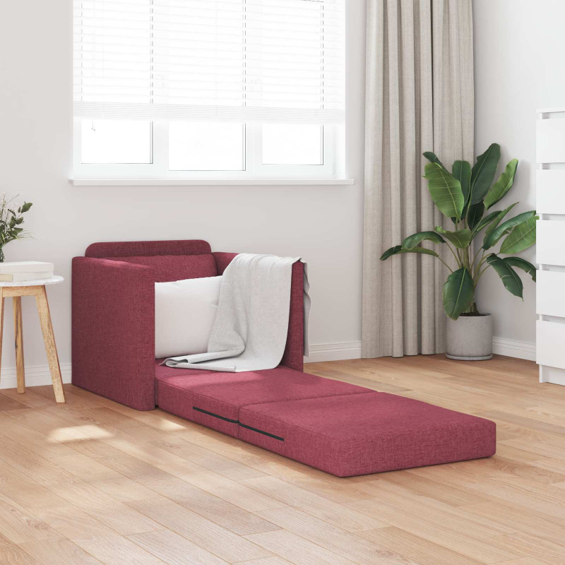 Sofa Bed 60cm Czerwone wino tkanina
