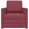 Sofa Bed 60cm Czerwone wino tkanina