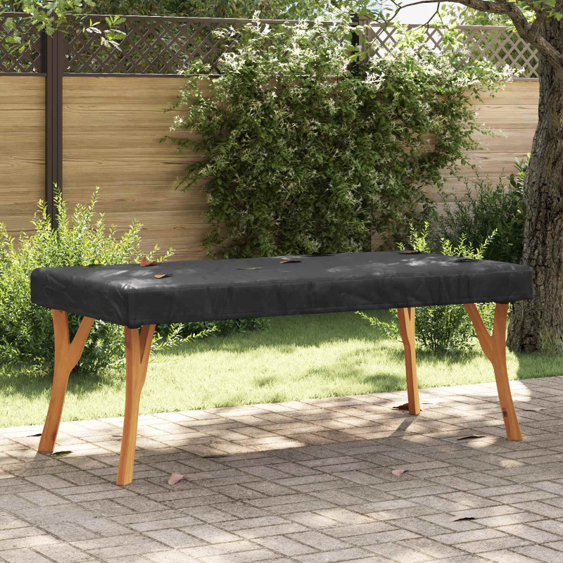 Pokrowiec na Stół Gładki Czarny 182 x 102 x 15 cm tkanina