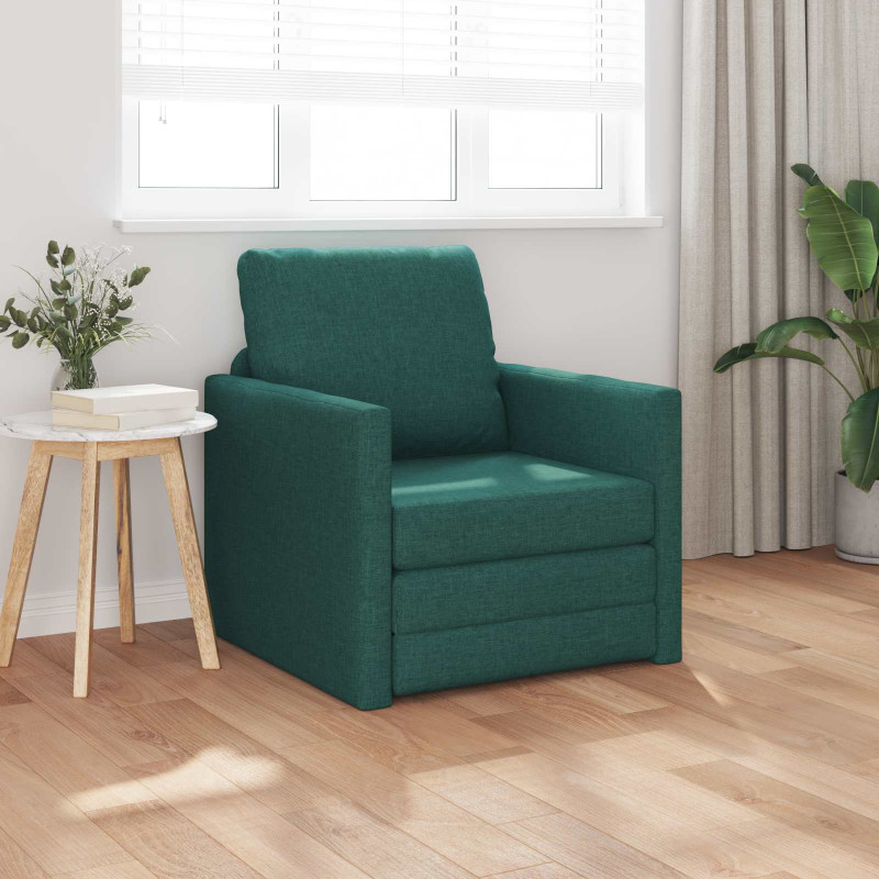 Sofa Bed 60cm Ciemna zieleń tkanina