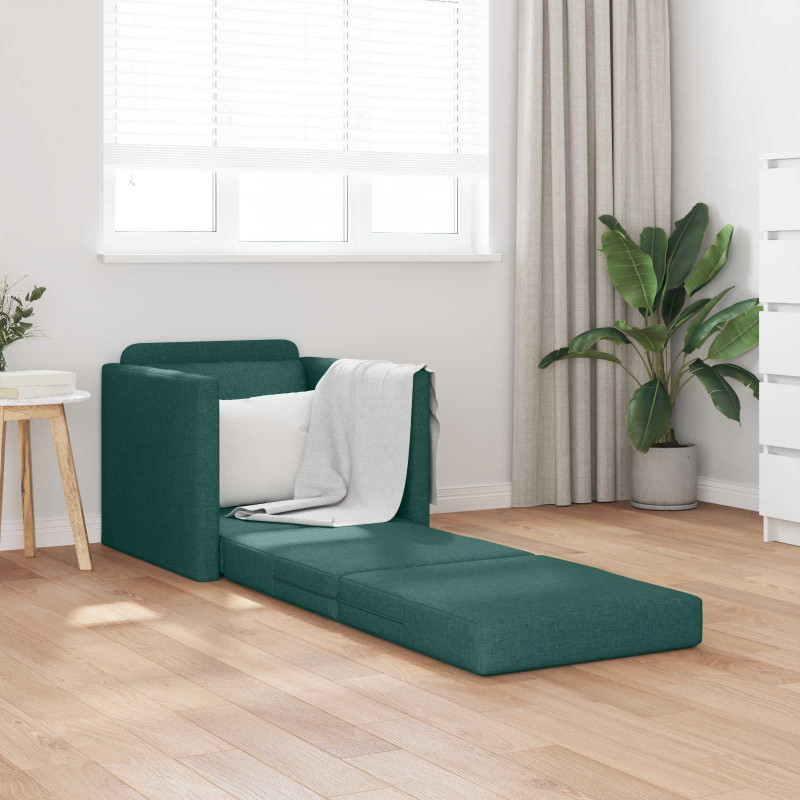 Sofa Bed 60cm Ciemna zieleń tkanina