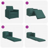 Sofa Bed 60cm Ciemna zieleń tkanina