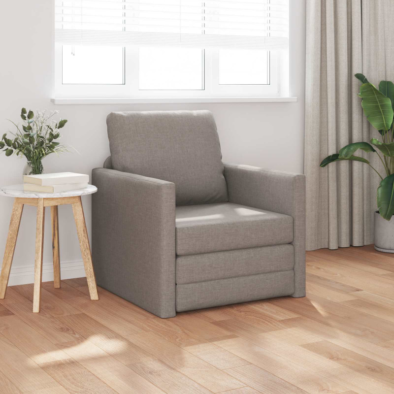 Sofa Bed 60cm Ciemnoszary tkanina