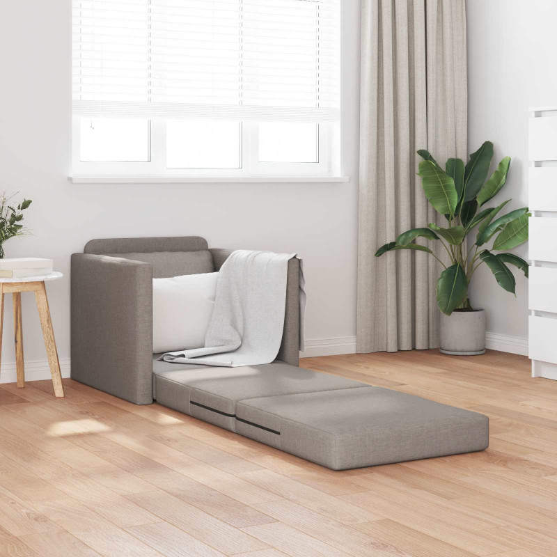 Sofa Bed 60cm Ciemnoszary tkanina