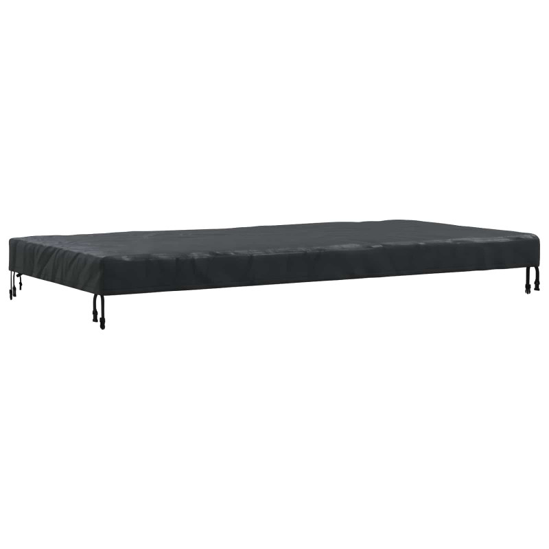 Pokrowiec na Stół Gładki Czarny 202 x 92 x 15 cm tkanina