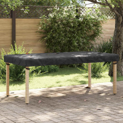 Pokrowiec na Stół Gładki Czarny 202 x 92 x 15 cm tkanina