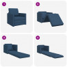 Sofa Bed 60cm Niebieski tkanina
