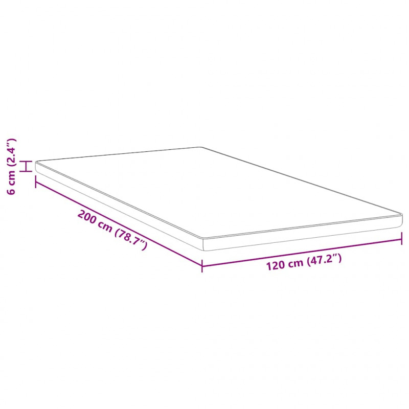 Nakładka na materac Biały 120 x 200 cm Tkanina żakardowa