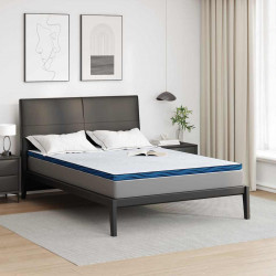 Nakładka na materac Biały 140 x 190 cm Tkanina żakardowa