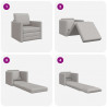 Sofa Bed 60cm Szary chmur tkanina