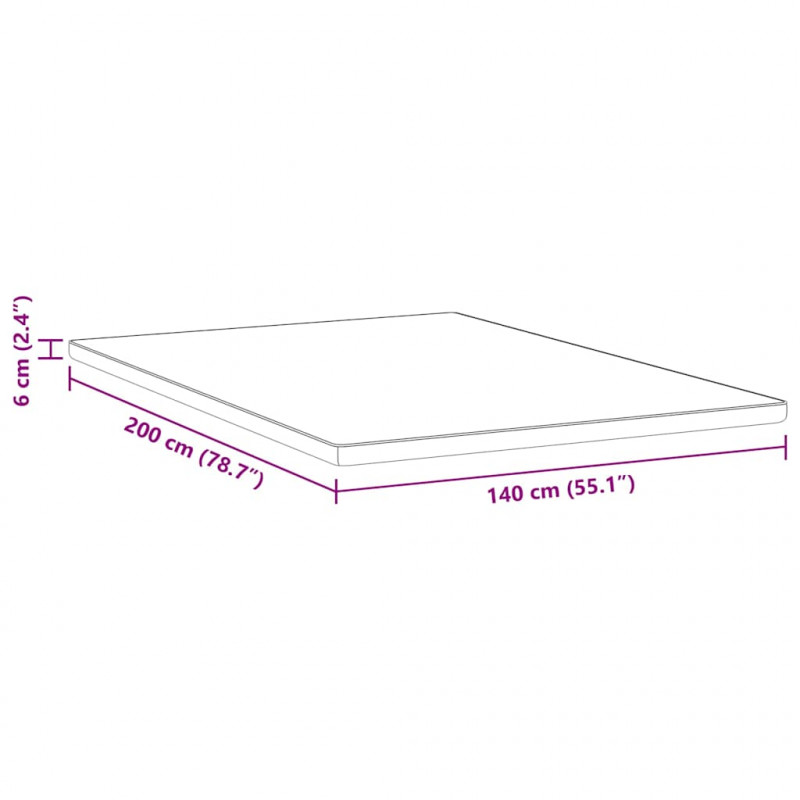Nakładka na materac Biały 140 x 200 cm Tkanina żakardowa