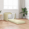 Sofa Bed 60cm Kremowy Sztuczna skóra