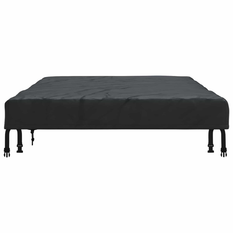 Pokrowiec na Stół Gładki Czarny 222 x 102 x 15 cm tkanina