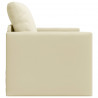 Sofa Bed 60cm Kremowy Sztuczna skóra