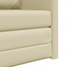 Sofa Bed 60cm Kremowy Sztuczna skóra