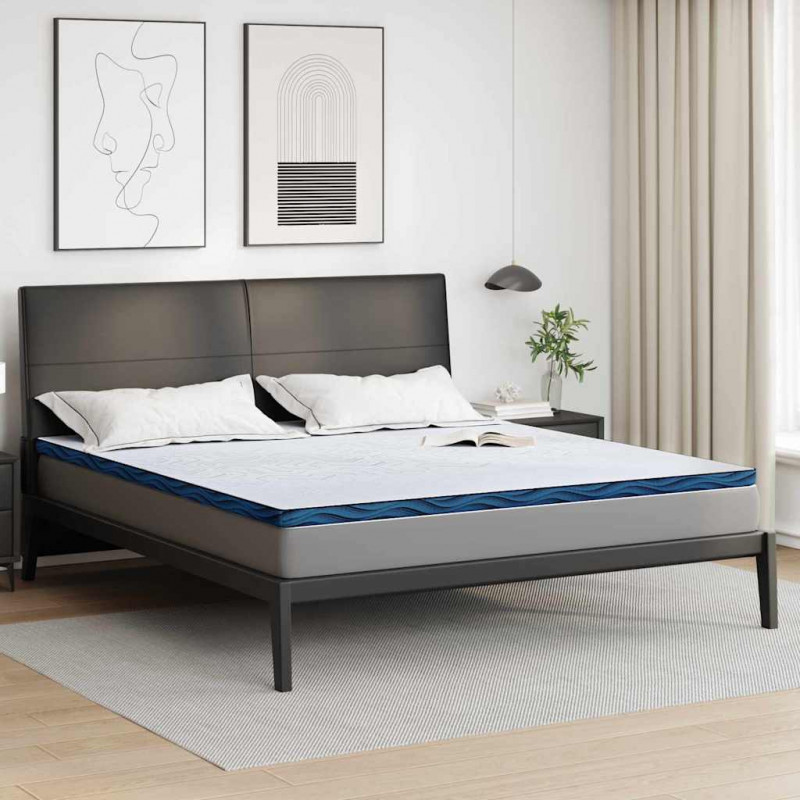 Nakładka na materac Biały 180 x 200 cm Tkanina żakardowa