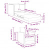 Sofa Bed 60cm Kremowy Sztuczna skóra