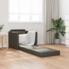 Sofa Bed 60cm Szary Sztuczna skóra