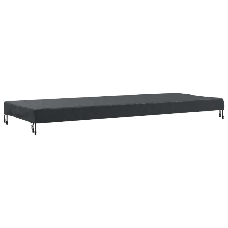 Pokrowiec na Stół Gładki Czarny 242 x 102 x 15 cm tkanina