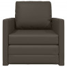 Sofa Bed 60cm Szary Sztuczna skóra
