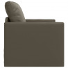 Sofa Bed 60cm Szary Sztuczna skóra