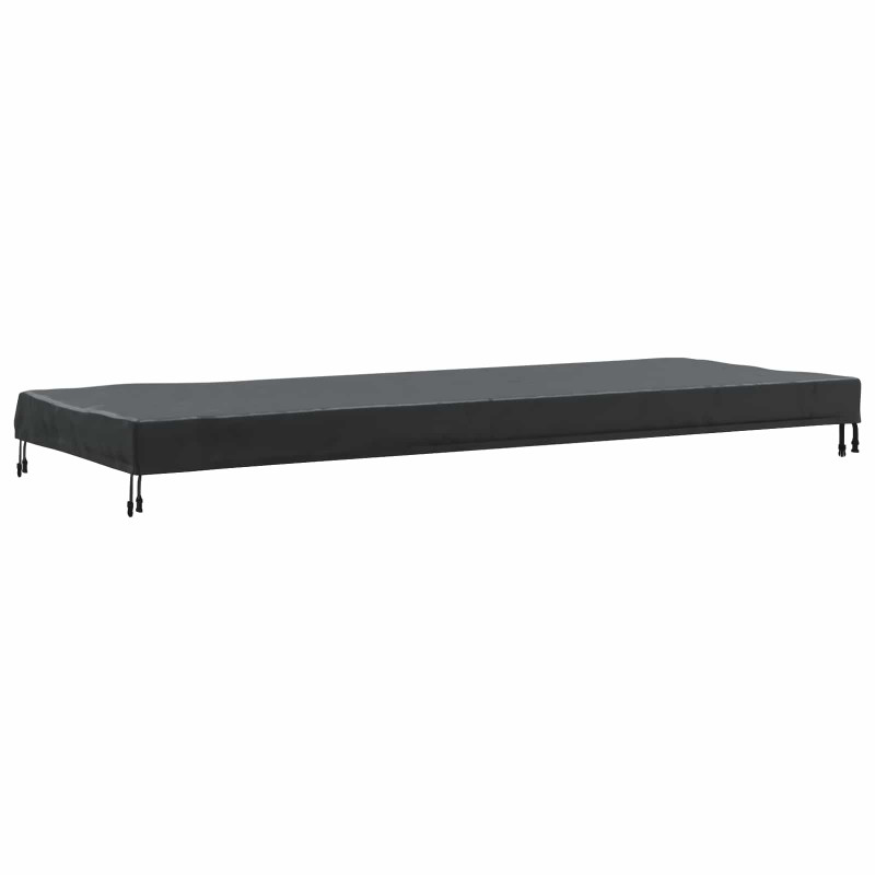 Pokrowiec na Stół Gładki Czarny 242 x 102 x 15 cm tkanina