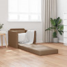 Sofa Bed 60cm Cappuccino Sztuczna skóra