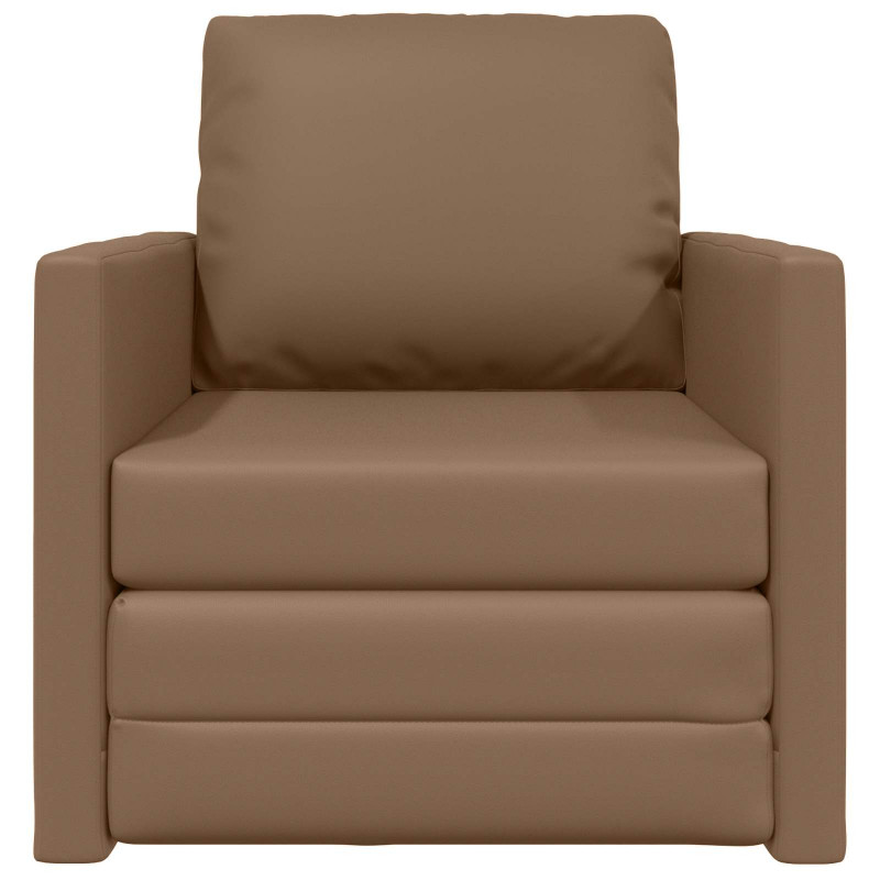 Sofa Bed 60cm Cappuccino Sztuczna skóra