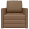 Sofa Bed 60cm Cappuccino Sztuczna skóra