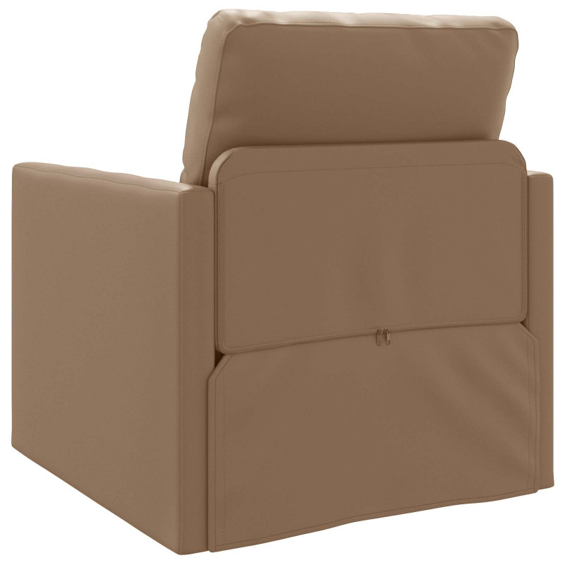 Sofa Bed 60cm Cappuccino Sztuczna skóra