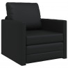 Sofa Bed 60cm Czarny Sztuczna skóra