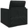 Sofa Bed 60cm Czarny Sztuczna skóra