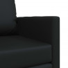 Sofa Bed 60cm Czarny Sztuczna skóra
