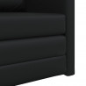 Sofa Bed 60cm Czarny Sztuczna skóra