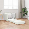 Sofa Bed 60cm Biały Sztuczna skóra