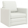 Sofa Bed 60cm Biały Sztuczna skóra