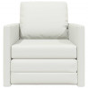Sofa Bed 60cm Biały Sztuczna skóra