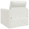 Sofa Bed 60cm Biały Sztuczna skóra