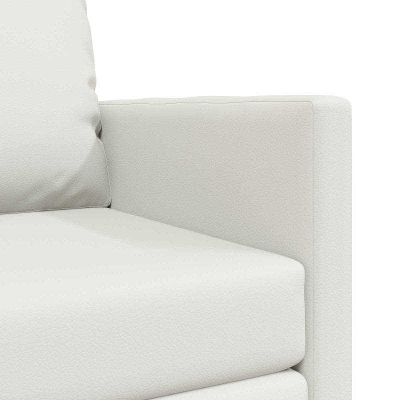 Sofa Bed 60cm Biały Sztuczna skóra