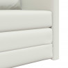 Sofa Bed 60cm Biały Sztuczna skóra