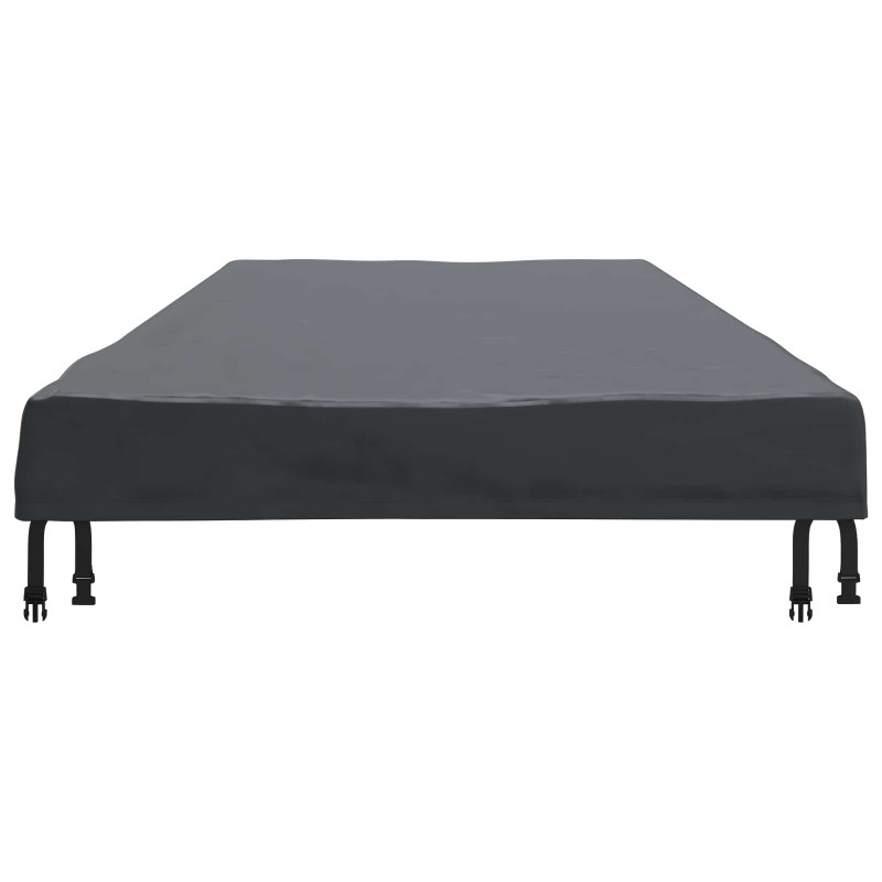 Pokrowiec na Stół Gładki Czarny 102 x 202 x 15 cm tkanina