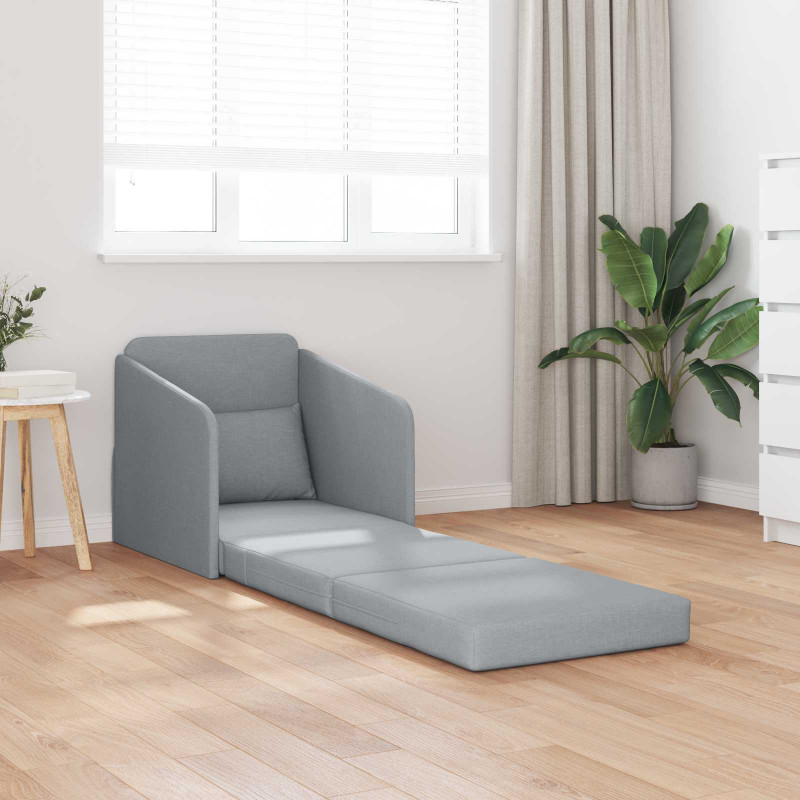 Sofa Bed 60cm Jasnoszary tkanina