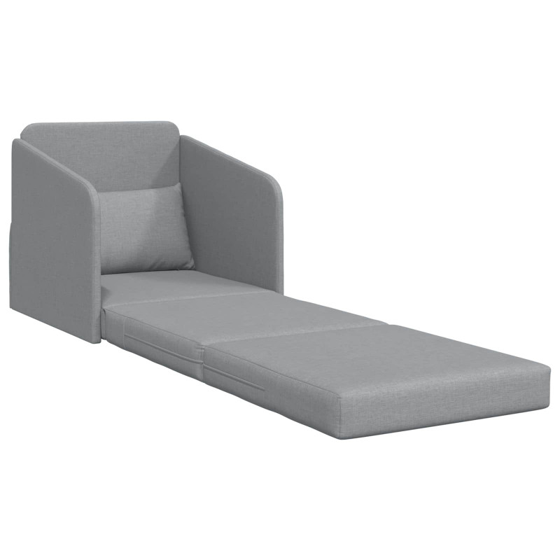 Sofa Bed 60cm Jasnoszary tkanina