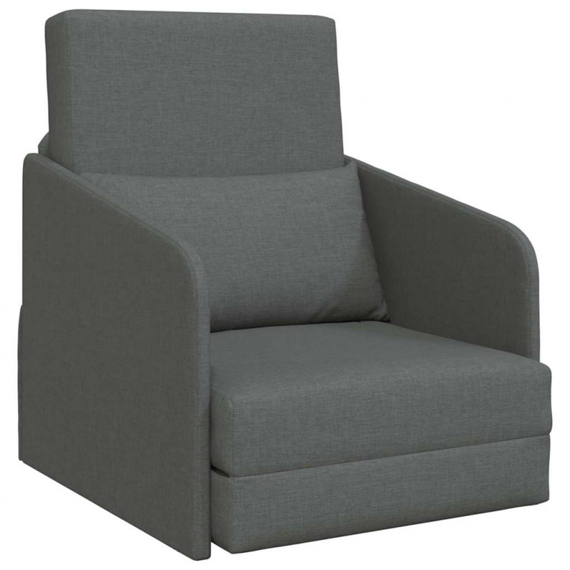 Sofa Bed 60cm Ciemnoszary tkanina